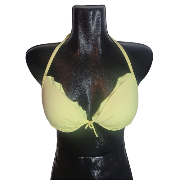 Victoria's Secret Yellow Halter Bikini Top - Picture 1 of 4